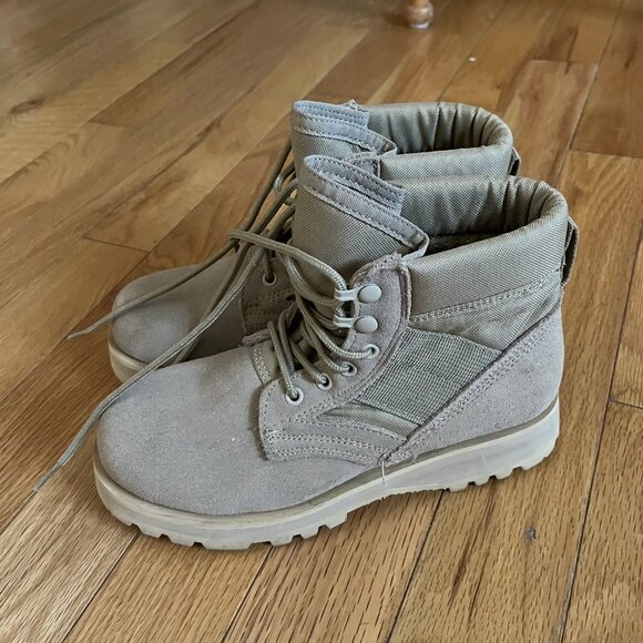 Rothco Combat Work Boots, Desert Tan - Picture 1 of 9